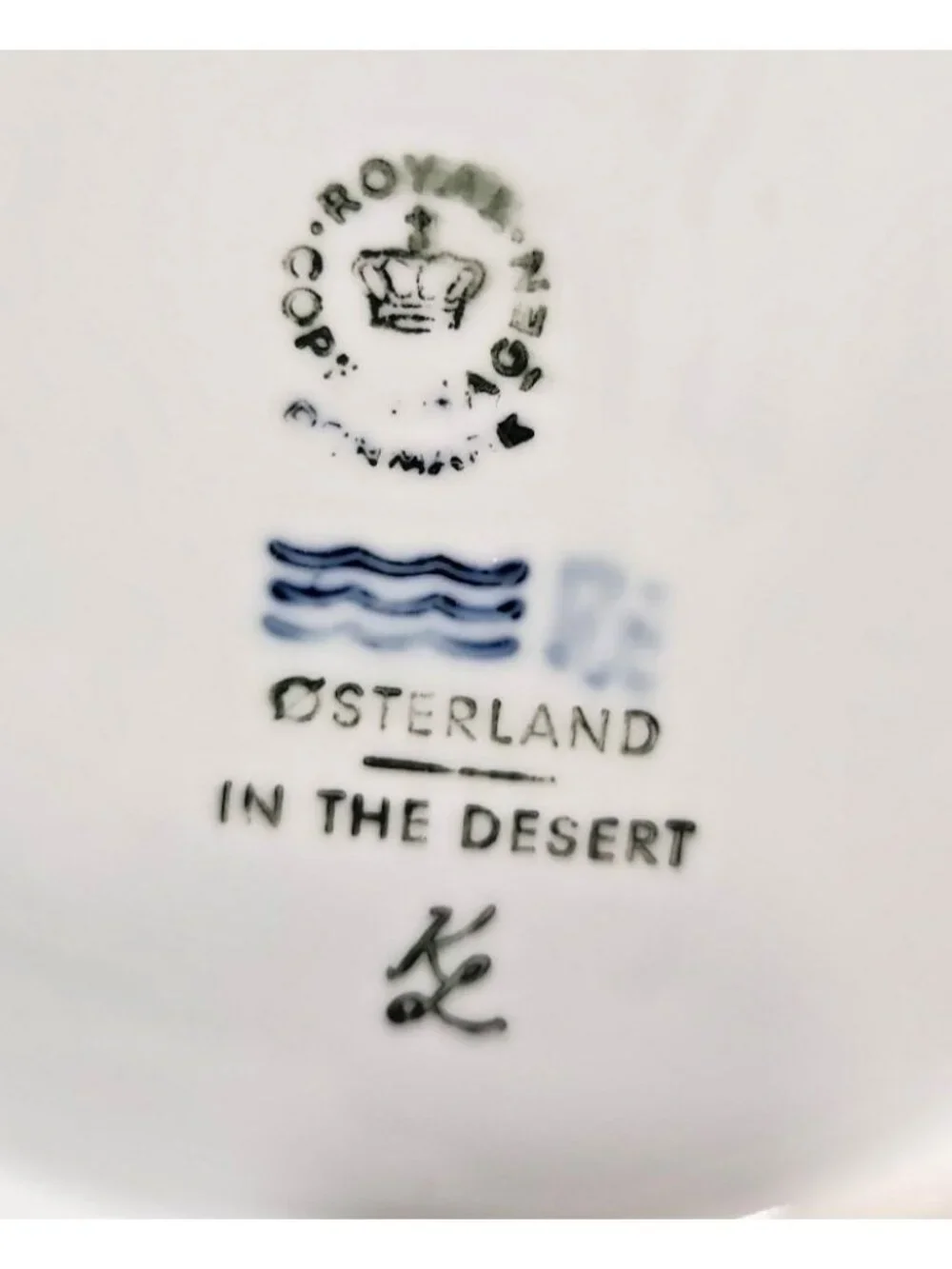 Vtg 1972 Royal Copenhagen Christmas Plate In The Desert Denmark Blue White